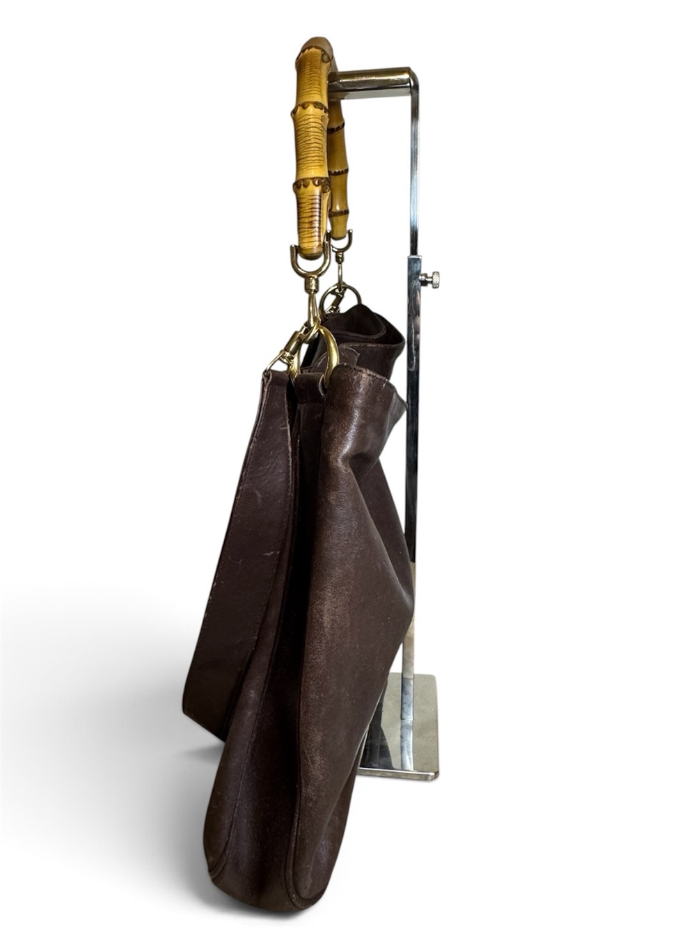 Gucci Bamboo Bar Brown Leather Shoulder Bag - Picture 3 of 10